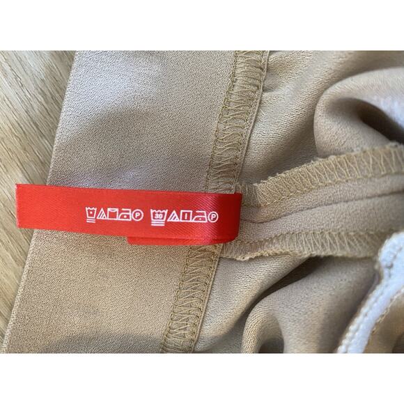 Spanx Carefree Crepe Trouser Pants Sz S Tahini Tan Career Work Office Capsule - Picture 9 of 14